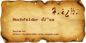 Hochfelder Éva névjegykártya